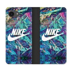 Housse Cuir Portefeuille Pour Iphone 17e Nike Turquoise
