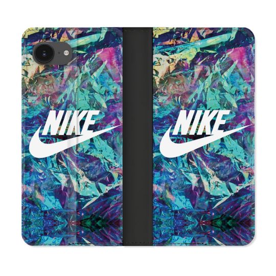 Housse Cuir Portefeuille Pour Iphone 17e Nike Turquoise