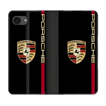 Housse Cuir Portefeuille Pour Iphone 17e Porsche Line