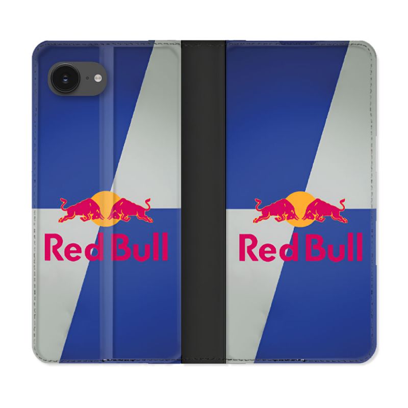 Housse Cuir Portefeuille Pour Iphone 17e Red Bull Classique