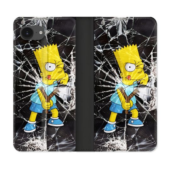 Housse Cuir Portefeuille Pour Iphone 17e Simpson Bart