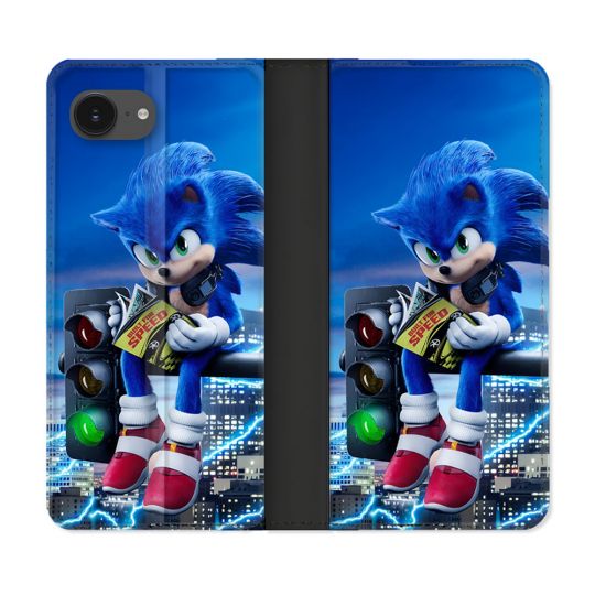 Housse Cuir Portefeuille Pour Iphone 17e Sonic