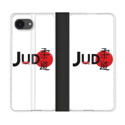 Housse Cuir Portefeuille Pour Iphone 17e Sport Judo Logo