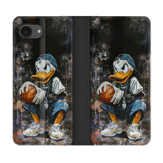 Housse Cuir Portefeuille Pour Iphone 17e Street Art Donald Duck