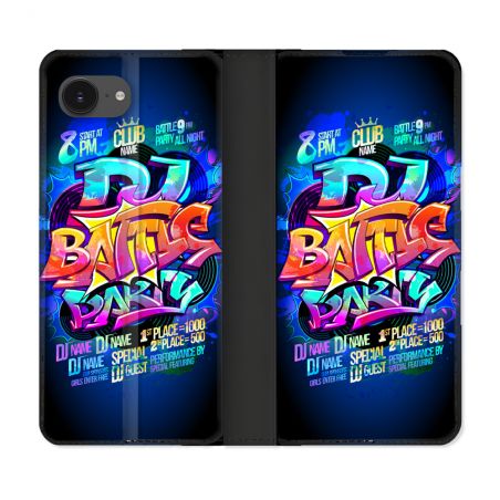 Housse Cuir Portefeuille Pour Iphone 17e Street Art Rap