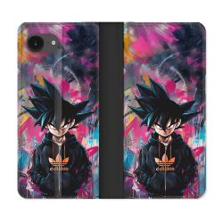 Housse Cuir Portefeuille Pour Iphone 17e Street Art Sangoku