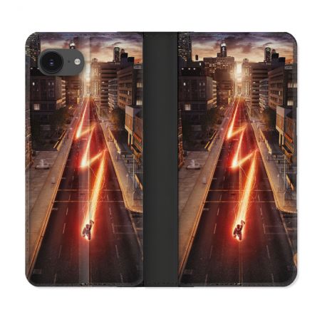 Housse Cuir Portefeuille Pour Iphone 17e The Flash City