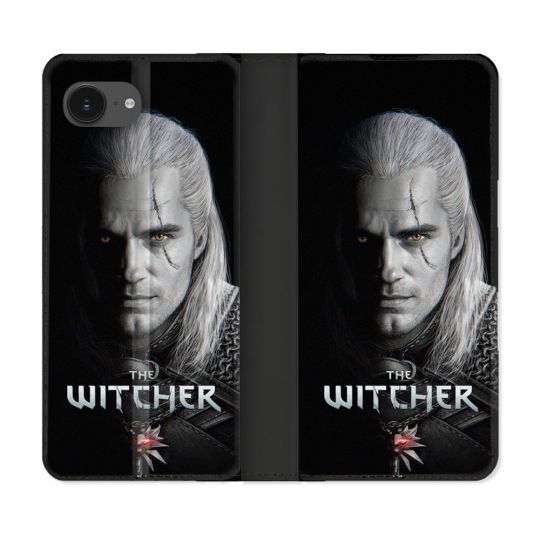 Housse Cuir Portefeuille Pour Iphone 17e The Witcher Noir