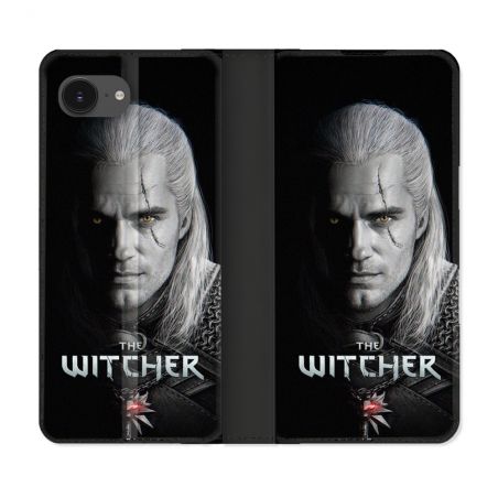 Housse Cuir Portefeuille Pour Iphone 17e The Witcher Noir