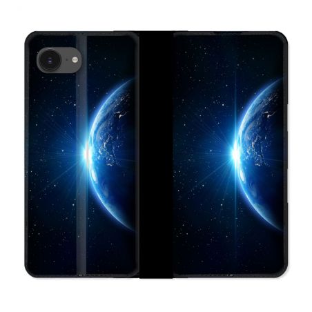 Housse Cuir Portefeuille Pour Iphone 17e Univers Planete Terre