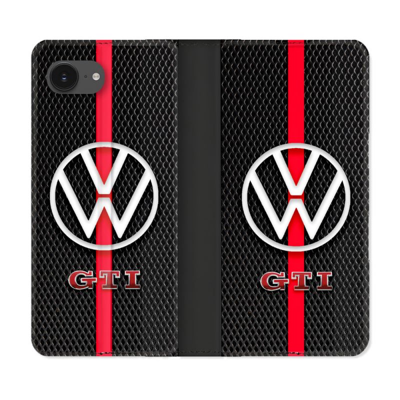 Housse Cuir Portefeuille Pour Iphone 17e Volkwagen Line