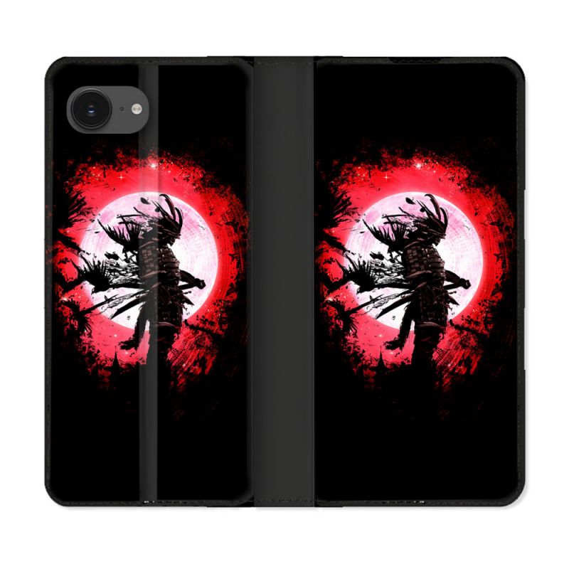 Housse Cuir Portefeuille Pour Iphone 17e Voyage Japon Samourai