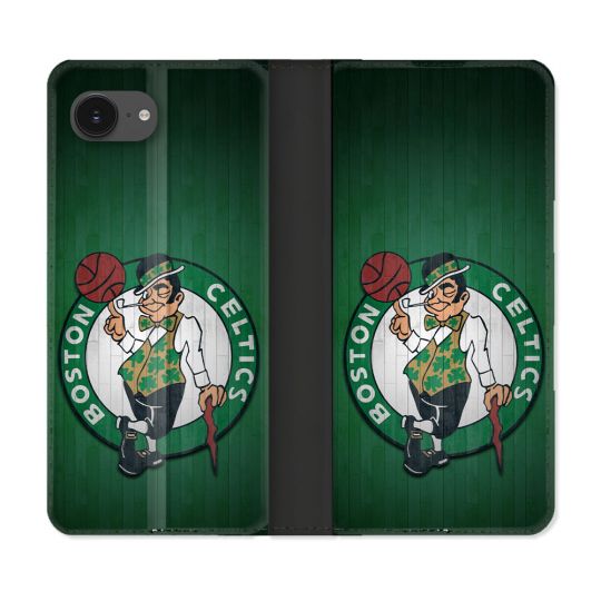 Housse Cuir Portefeuille Pour Iphone 17e Basket Boston Celtics