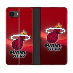 Housse Cuir Portefeuille Pour Iphone 17e Basket Miami Heat