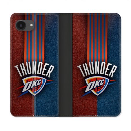 Housse Cuir Portefeuille Pour Iphone 17e Basket Oklahoma City Thunder