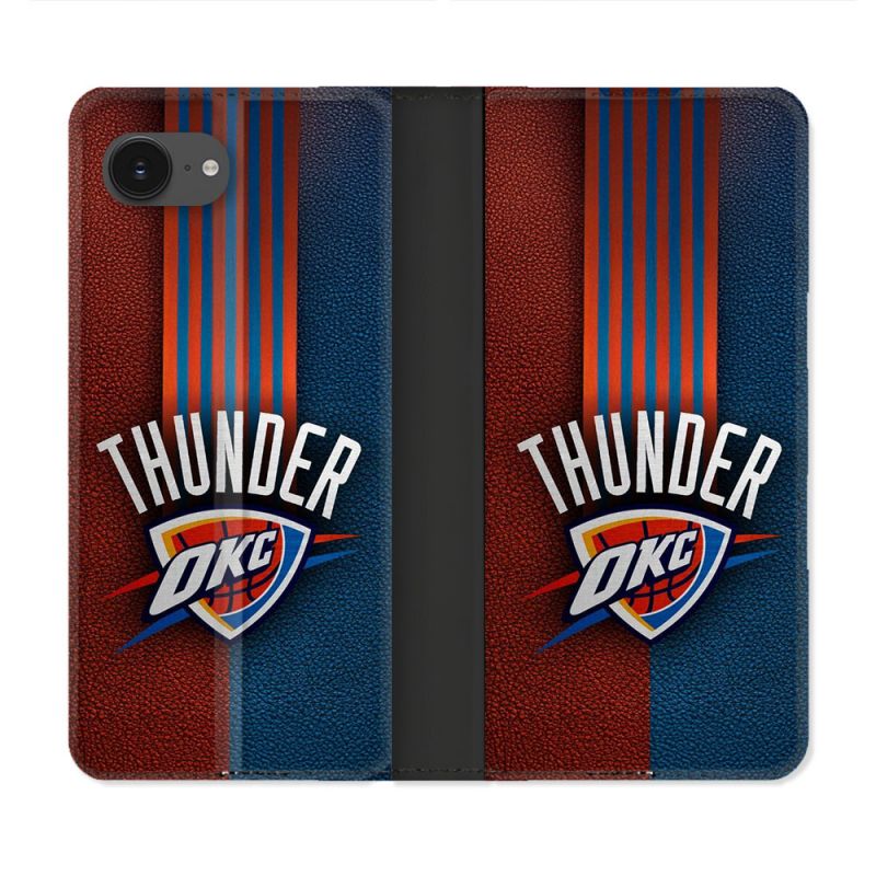 Housse Cuir Portefeuille Pour Iphone 17e Basket Oklahoma City Thunder