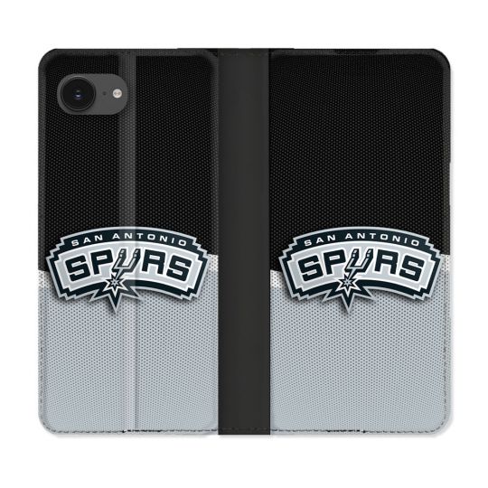 Housse Cuir Portefeuille Pour Iphone 17e Basket San Antonio Spurs
