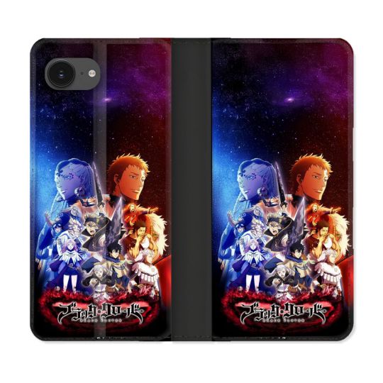 Housse Cuir Portefeuille Pour Iphone 17e Manga Black Clover Affiche