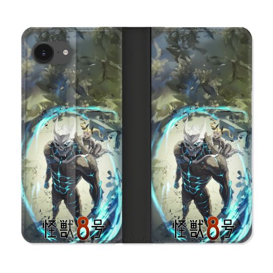 Housse Cuir Portefeuille Pour Iphone 17e Manga Kaiju N° 8 Kafka Hibino