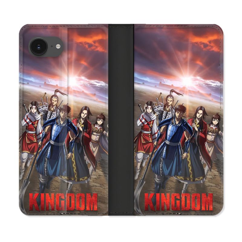 Housse Cuir Portefeuille Pour Iphone 17e Manga Kingdom Affiche