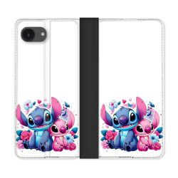 Housse Cuir Portefeuille Pour Iphone 17e Stitch Love