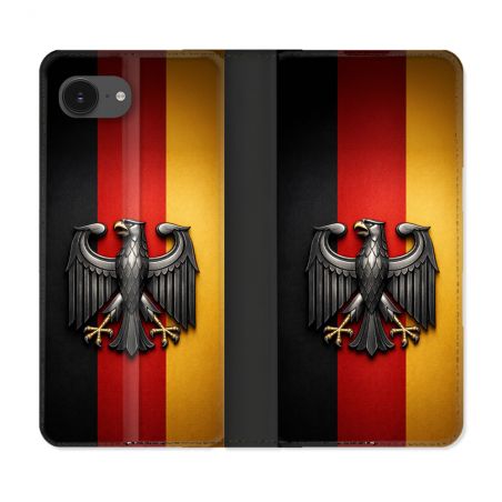 Housse Cuir Portefeuille Pour Iphone 17e Voyage Drapeau Allemagne