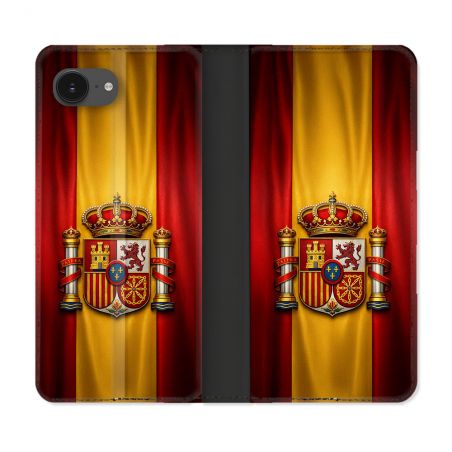 Housse Cuir Portefeuille Pour Iphone 17e Voyage Drapeau Espagne