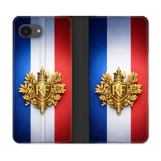 Housse Cuir Portefeuille Pour Iphone 17e Voyage Drapeau France