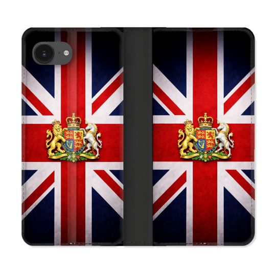 Housse Cuir Portefeuille Pour Iphone 17e Voyage Drapeau Grande Bretagne UK