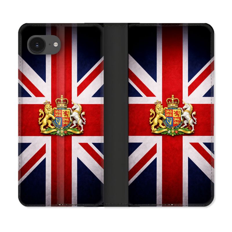 Housse Cuir Portefeuille Pour Iphone 17e Voyage Drapeau Grande Bretagne UK