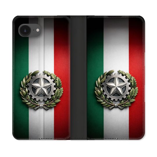 Housse Cuir Portefeuille Pour Iphone 17e Voyage Drapeau Italie