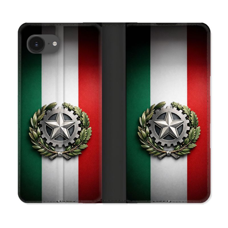 Housse Cuir Portefeuille Pour Iphone 17e Voyage Drapeau Italie