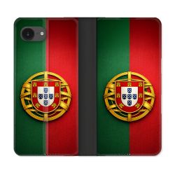 Housse Cuir Portefeuille Pour Iphone 17e Voyage Drapeau Portugal