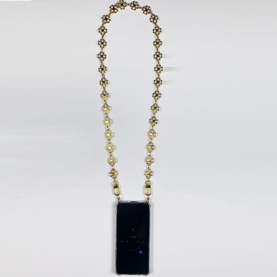 Coque Pour Xiaomi 17 avec Lanière Cordon Bijou Trèfle Or