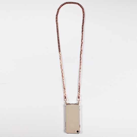 Coque Pour Xiaomi 17 avec Lanière Cordon Metal Plate Or Rose