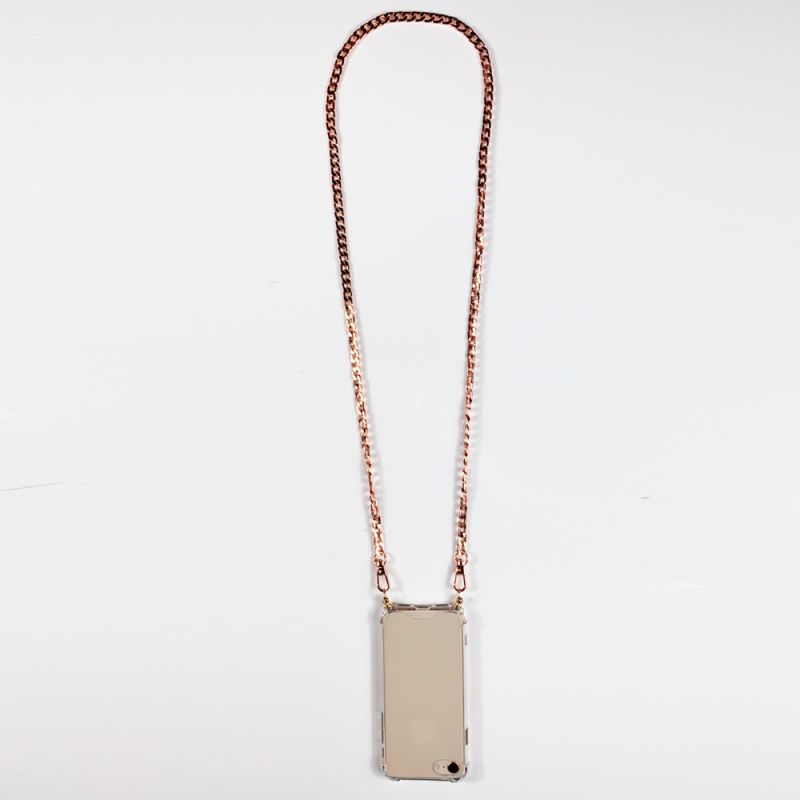 Coque Pour Xiaomi 17 avec Lanière Cordon Metal Plate Or Rose