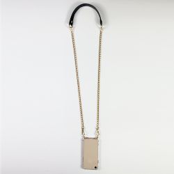 Coque Pour Xiaomi 17 Ultra avec Lanière Cordon Chaine et Cuir Noir