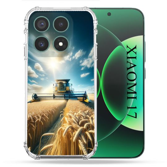 Coque Renforcée Pour Xiaomi 17 Agriculture Moissonneuse Blé