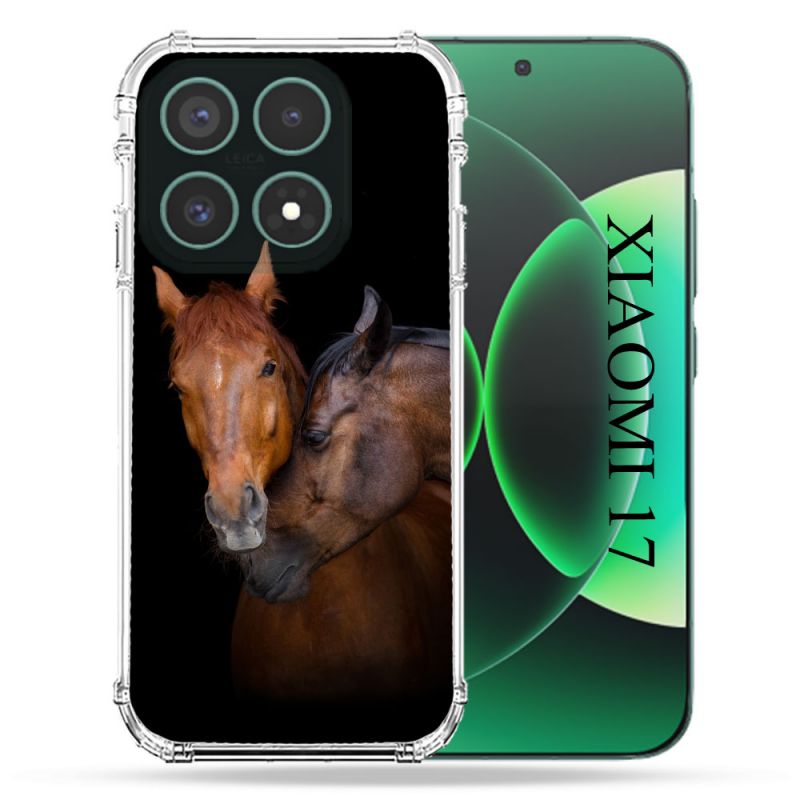 Coque Renforcée Pour Xiaomi 17 Animal Cheval Marron