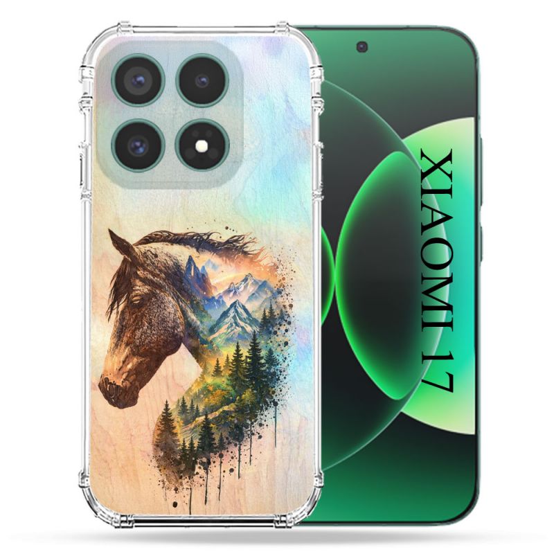 Coque Renforcée Pour Xiaomi 17 Animal Cheval Montagne
