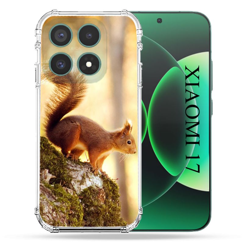 Coque Renforcée Pour Xiaomi 17 Animal Ecureuil Bois