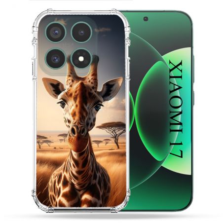 Coque Renforcée Pour Xiaomi 17 Animal Girafe Savane