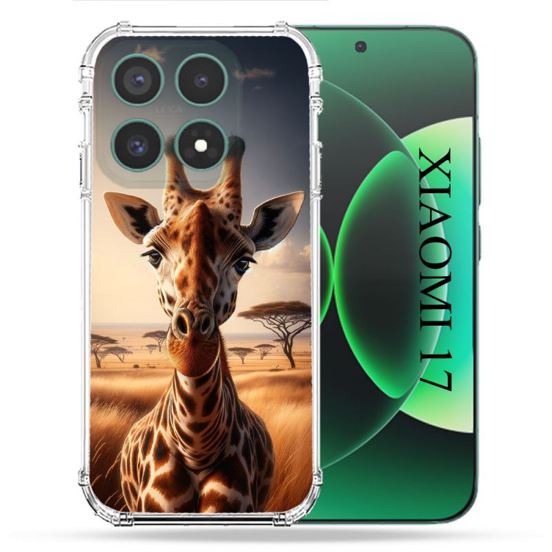 Coque Renforcée Pour Xiaomi 17 Animal Girafe Savane