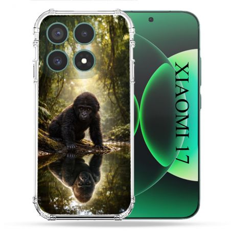 Coque Renforcée Pour Xiaomi 17 Animal Gorille Reflet