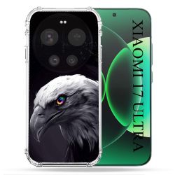 Coque Renforcée Pour Xiaomi 17 Ultra Animal Aigle Royal Noir