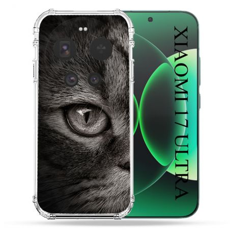 Coque Renforcée Pour Xiaomi 17 Ultra Animal Chat Gris
