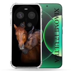 Coque Renforcée Pour Xiaomi 17 Ultra Animal Cheval Marron