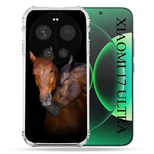 Coque Renforcée Pour Xiaomi 17 Ultra Animal Cheval Marron