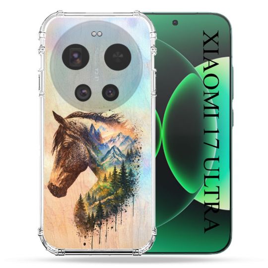 Coque Renforcée Pour Xiaomi 17 Ultra Animal Cheval Montagne