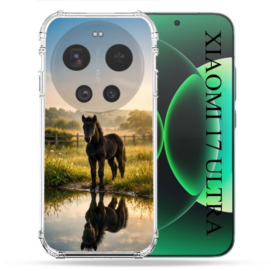 Coque Renforcée Pour Xiaomi 17 Ultra Animal Cheval Reflet